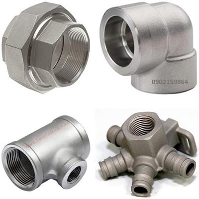 Investment casting of pipe fittings and manifolds